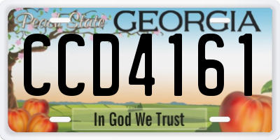 GA license plate CCD4161