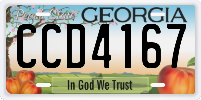 GA license plate CCD4167