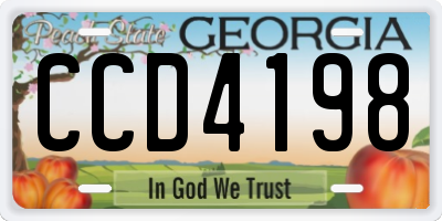 GA license plate CCD4198