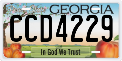 GA license plate CCD4229