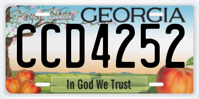 GA license plate CCD4252