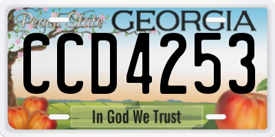 GA license plate CCD4253