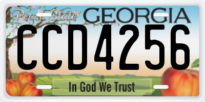 GA license plate CCD4256
