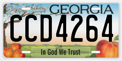 GA license plate CCD4264