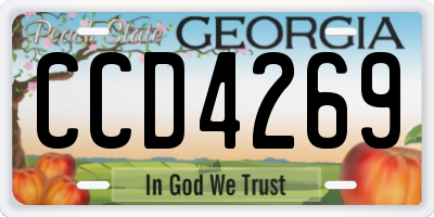 GA license plate CCD4269