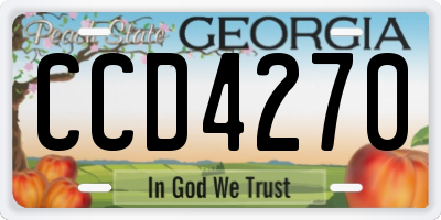GA license plate CCD4270
