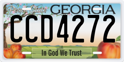 GA license plate CCD4272
