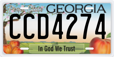 GA license plate CCD4274