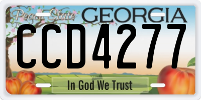 GA license plate CCD4277