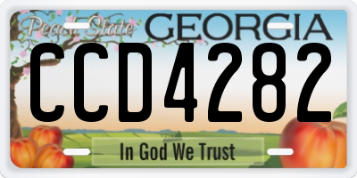 GA license plate CCD4282