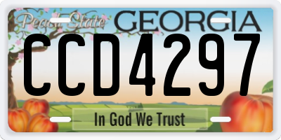 GA license plate CCD4297
