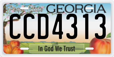 GA license plate CCD4313