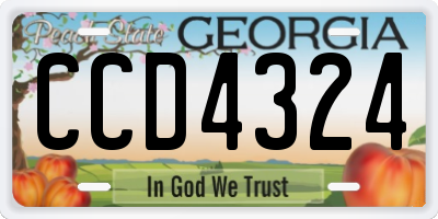 GA license plate CCD4324