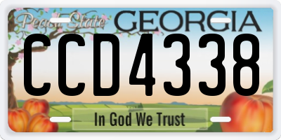 GA license plate CCD4338