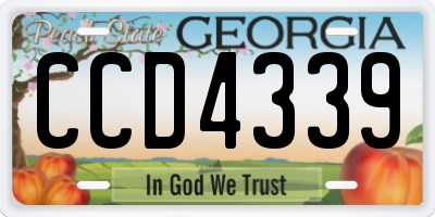 GA license plate CCD4339