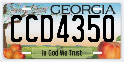 GA license plate CCD4350