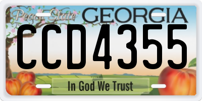 GA license plate CCD4355
