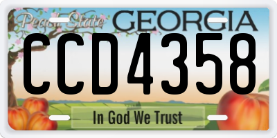 GA license plate CCD4358