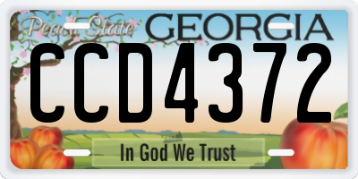 GA license plate CCD4372