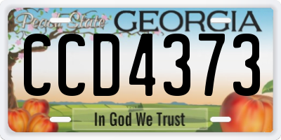 GA license plate CCD4373
