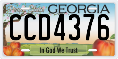 GA license plate CCD4376