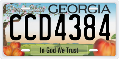 GA license plate CCD4384