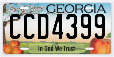 GA license plate CCD4399