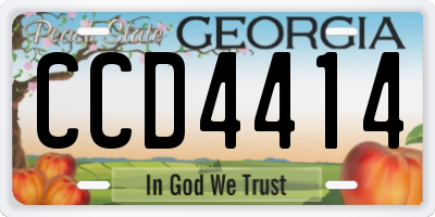 GA license plate CCD4414