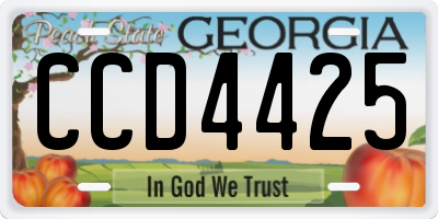 GA license plate CCD4425