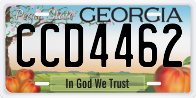 GA license plate CCD4462
