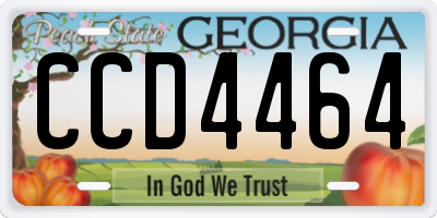 GA license plate CCD4464