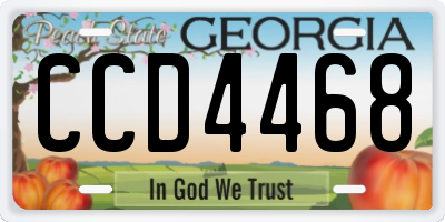 GA license plate CCD4468