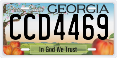 GA license plate CCD4469