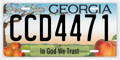GA license plate CCD4471
