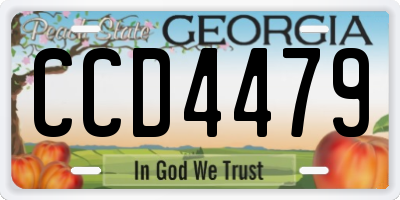 GA license plate CCD4479