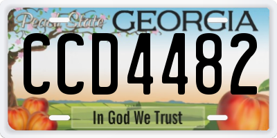 GA license plate CCD4482