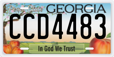 GA license plate CCD4483