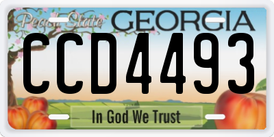 GA license plate CCD4493