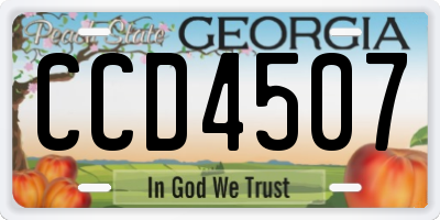 GA license plate CCD4507