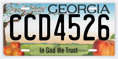 GA license plate CCD4526