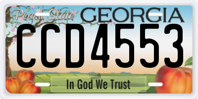 GA license plate CCD4553