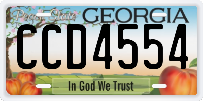 GA license plate CCD4554