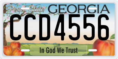 GA license plate CCD4556