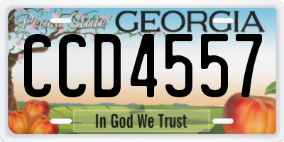 GA license plate CCD4557