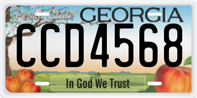 GA license plate CCD4568