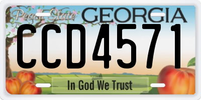 GA license plate CCD4571