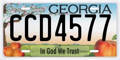 GA license plate CCD4577