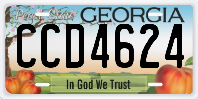 GA license plate CCD4624