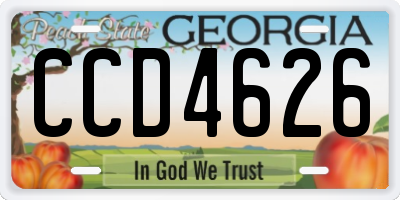 GA license plate CCD4626
