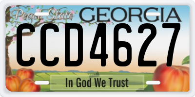 GA license plate CCD4627